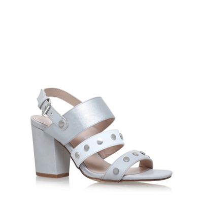 Silver 'Bold' high heel sandals